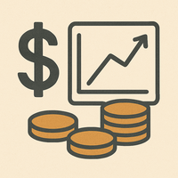Financial icon for finance notes
